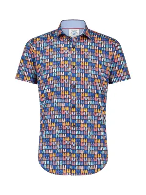 A Fish Named Fred shirt SS flip flops navy blue