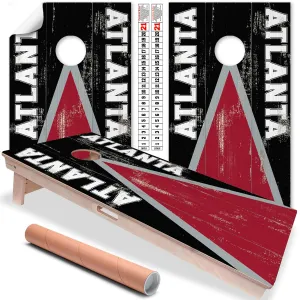 Atlanta Cornhole Board Wraps and Decals for Boards Set of 2 Skins Professional Vinyl Covers Sticker - Football Tailgating Cornhole Wraps Stickers Cornhole Skins Cornhole Wraps for Boards