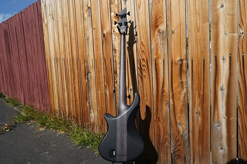 Bass guitar Schecter DIAMOND SERIES Stiletto-4 Stealth Pro EX- 35" Scale(B-E-A-D)- Satin Black 4-String Electric Bass Guitar