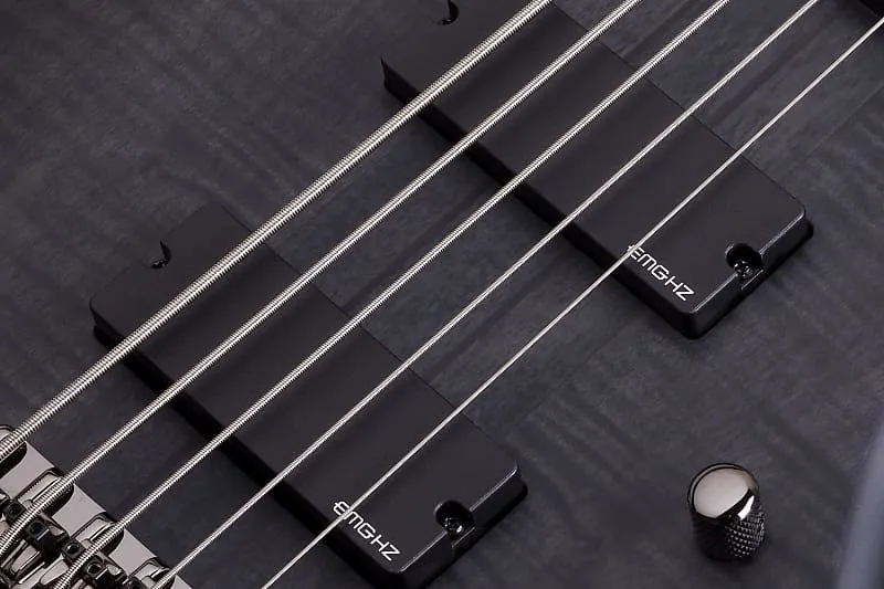Bass guitar Schecter Stiletto Studio-5 See-Thru Black Satin 5-String Electric Bass Guitar   Hard Case Studio 5