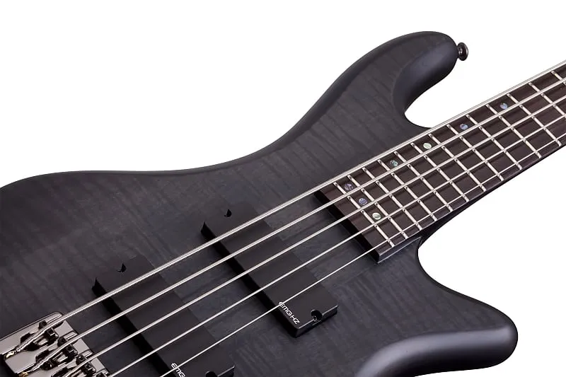 Bass guitar Schecter Stiletto Studio-5 See-Thru Black Satin 5-String Electric Bass Guitar   Hard Case Studio 5