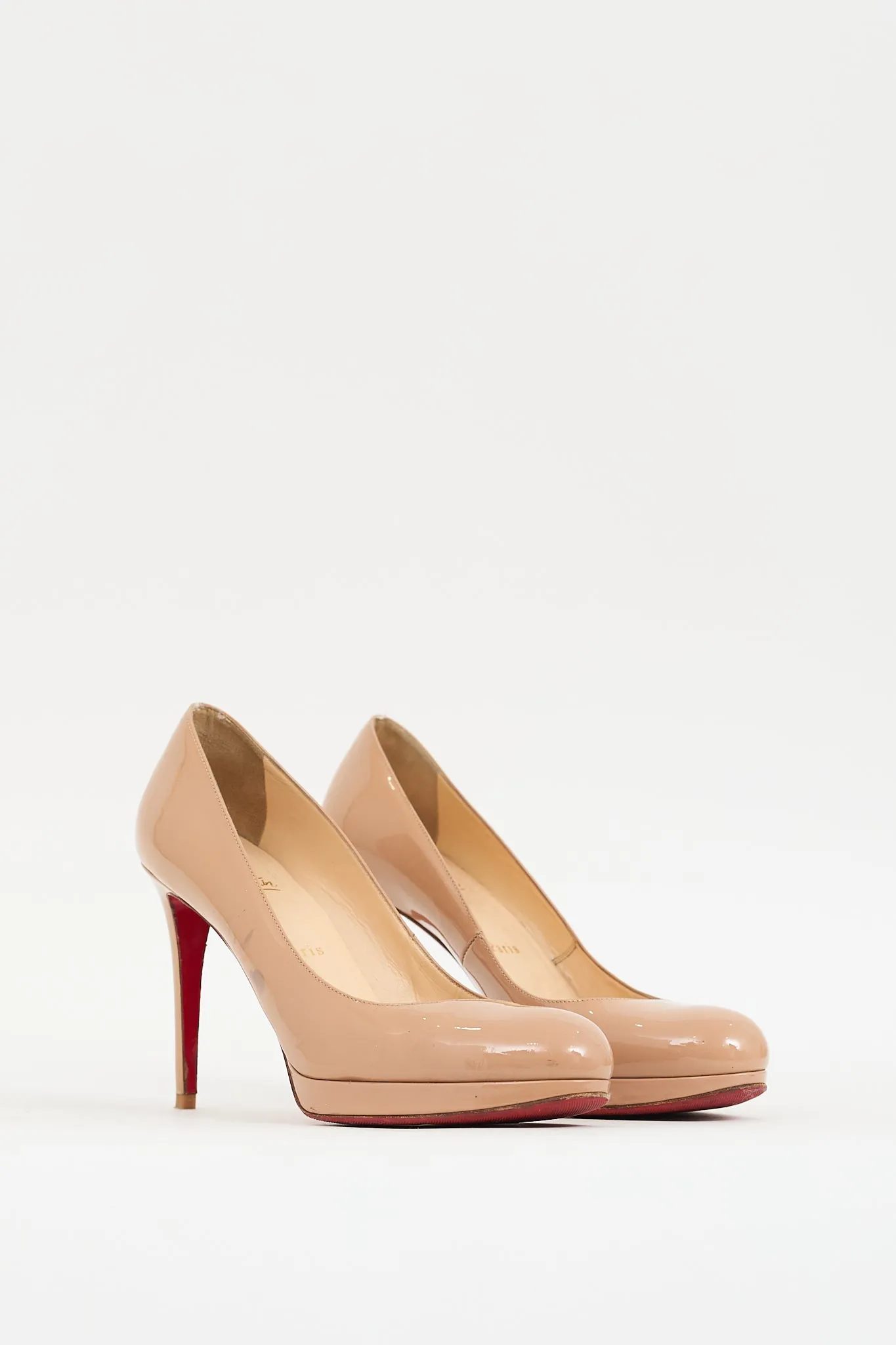 Beige Patent New Simple Pump
