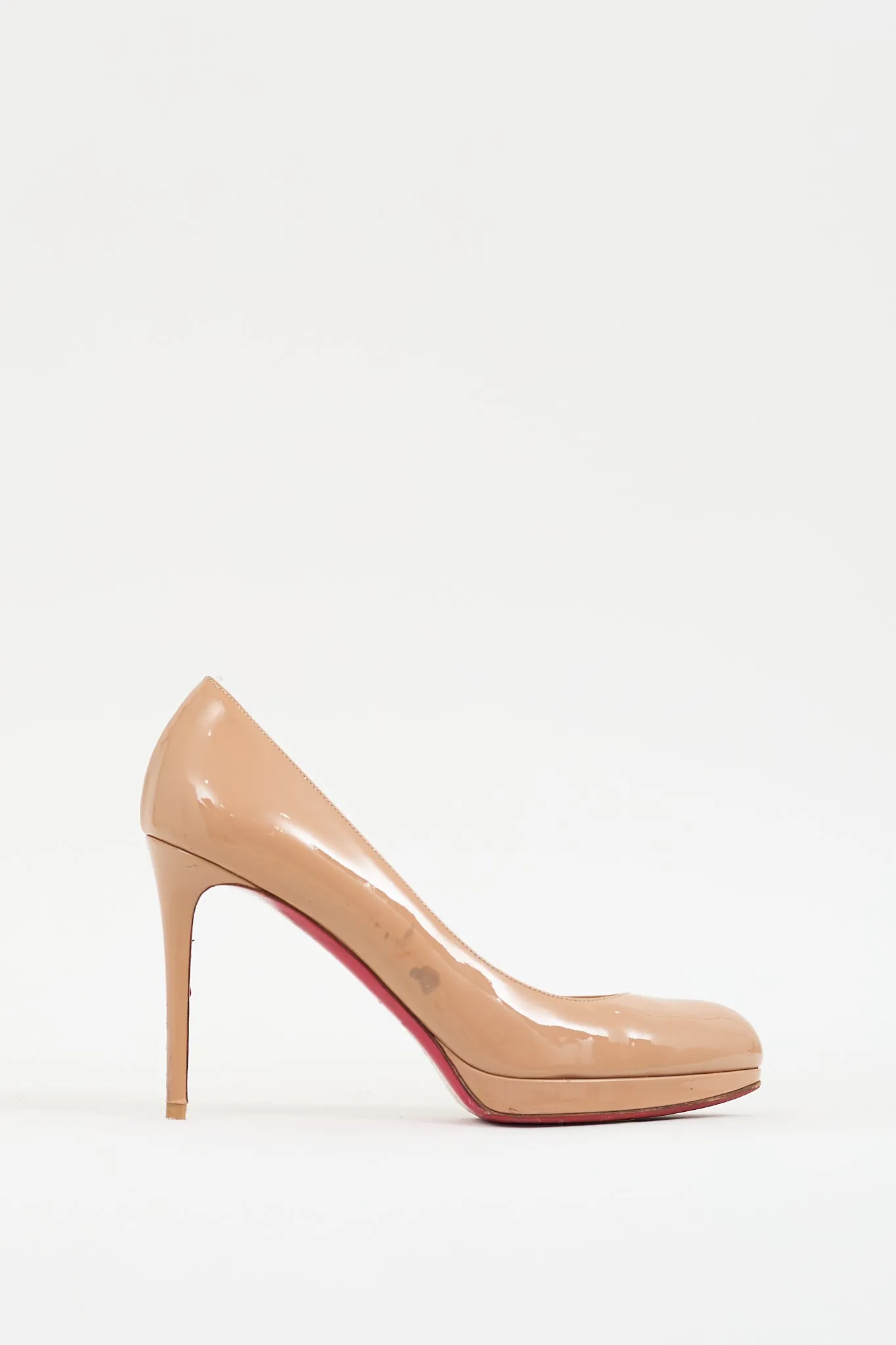 Beige Patent New Simple Pump