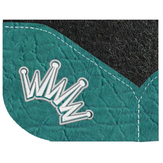 Best Ever 3/4" OG Pad with Turquoise Elephant Wear Leathers and Silver Crown- 30"x30"