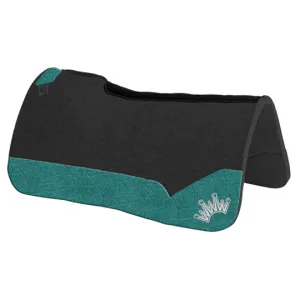 Best Ever 3/4" OG Pad with Turquoise Elephant Wear Leathers and Silver Crown- 30"x30"
