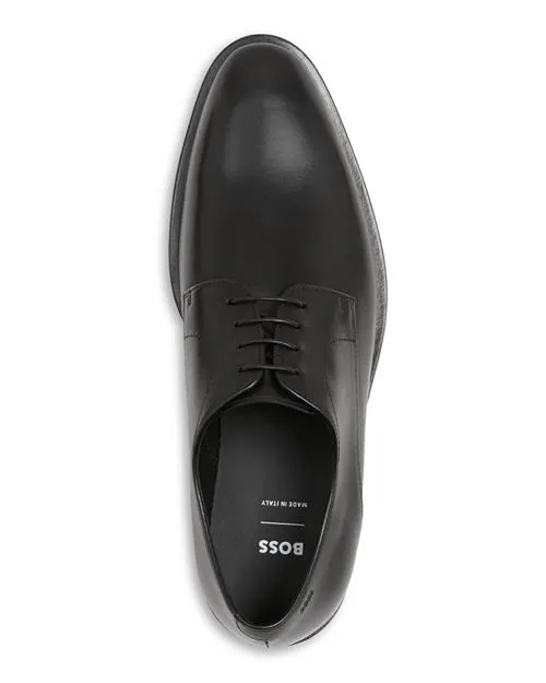 BOSS Men's Derrek Plain Toe Oxford Shoes, Black