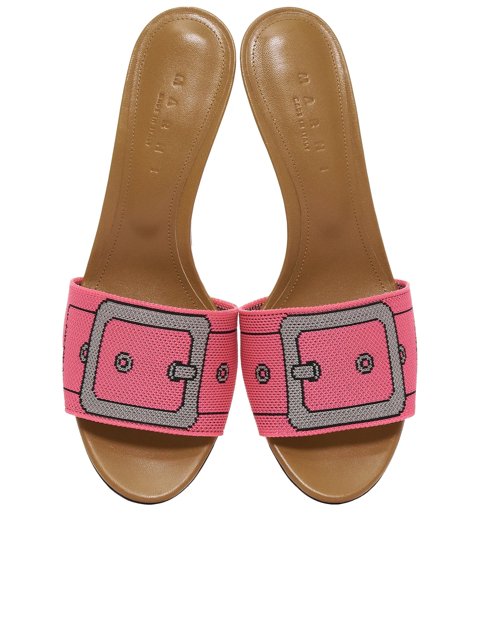 Buckle Print Heels (SAMS015705-P4547-PINK-GREY)