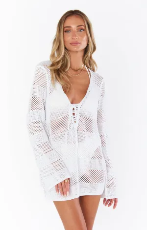 Come Around Coverup ~ White Crochet