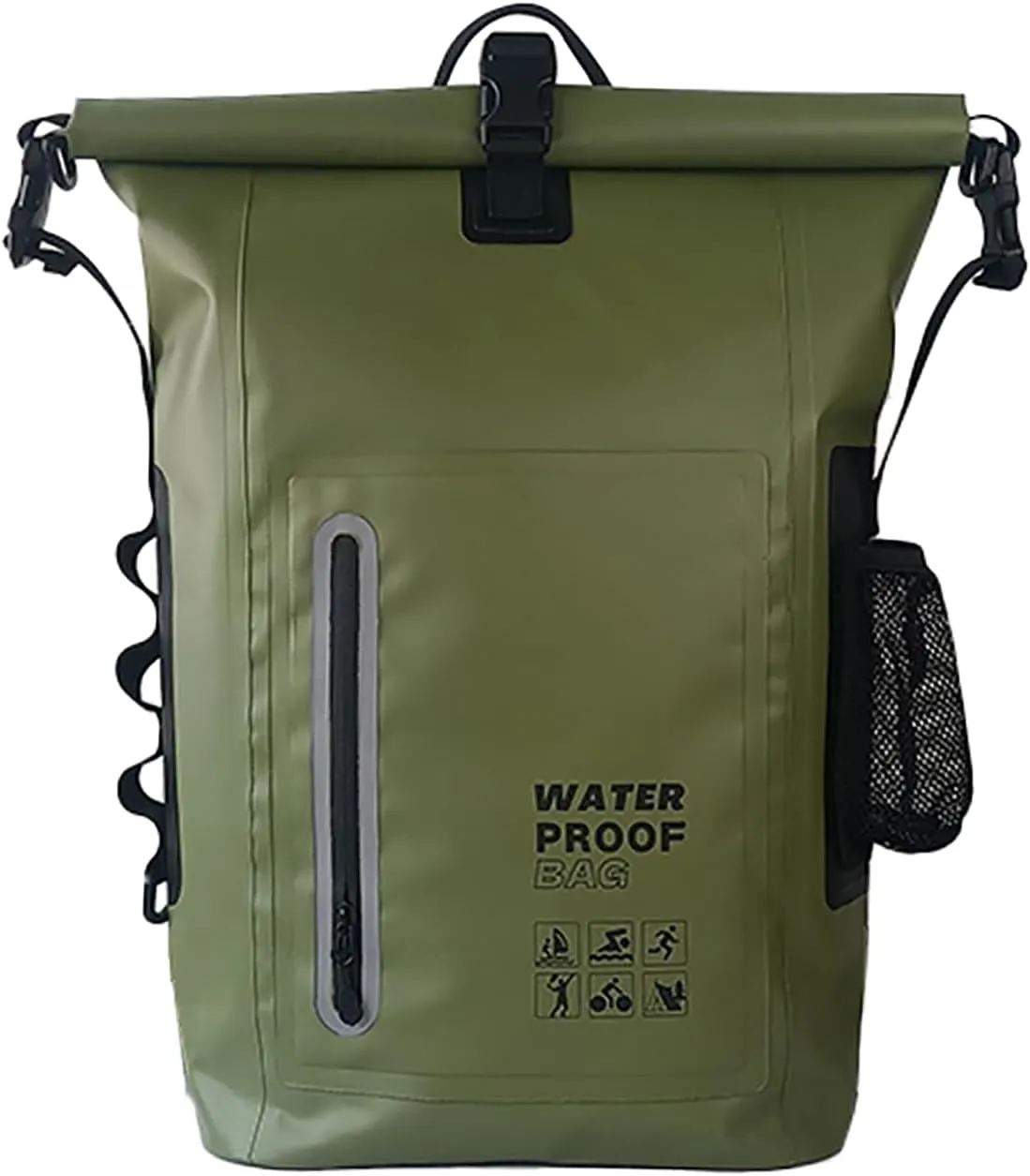 Dry Bag Waterproof 25L - Floating & Lightweight Dry Sack for Men for Kayaking, Boating, Fishing, Swimming, Camping, Hiking(GREEN)