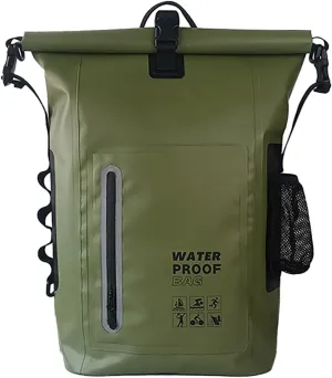 Dry Bag Waterproof 25L - Floating & Lightweight Dry Sack for Men for Kayaking, Boating, Fishing, Swimming, Camping, Hiking(GREEN)