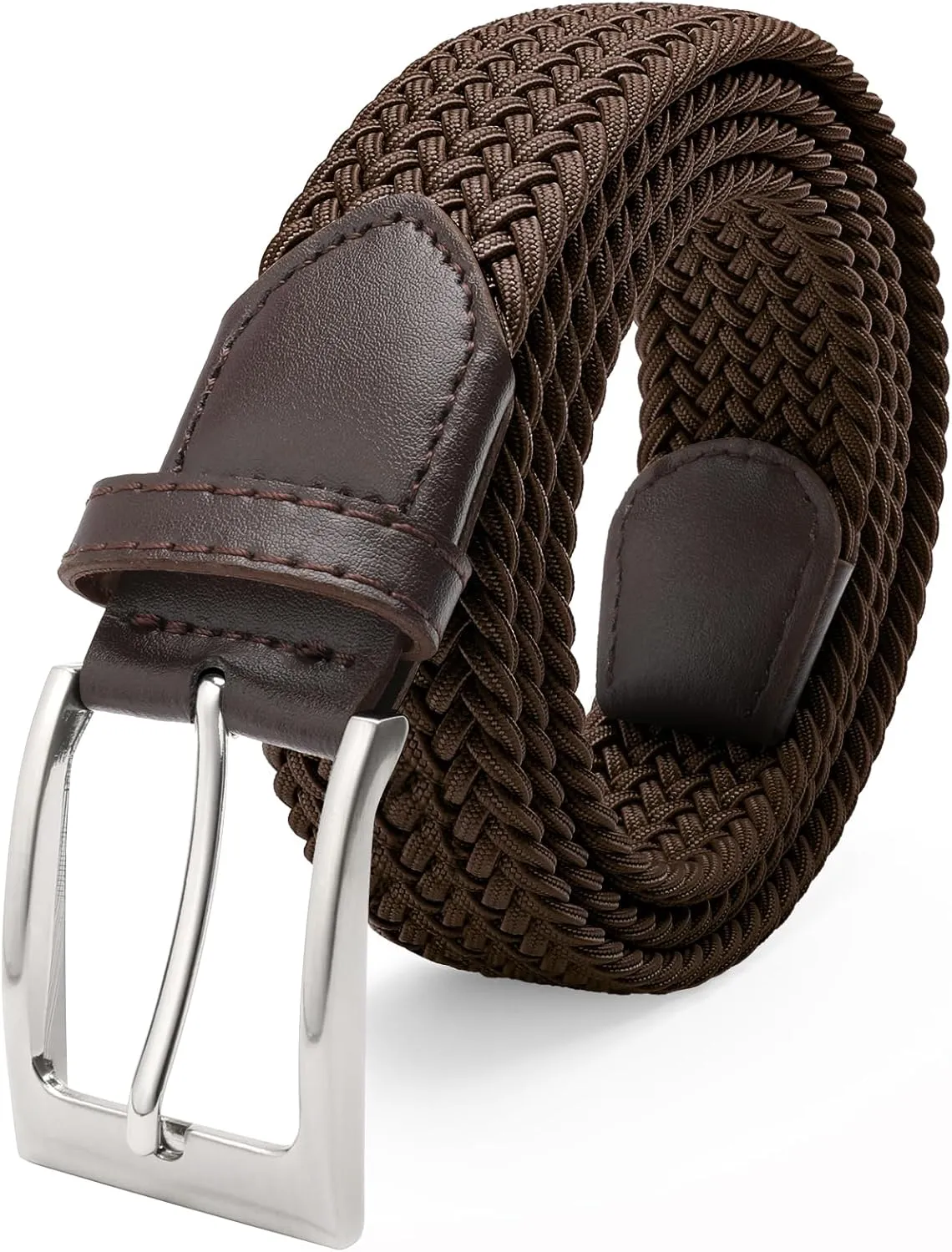 FAIRWIN Elastic Braided Stretch Mens Golf Casual Jeans Belts Woven 1 3/8" Nylon Work Belts for Men Pants Shorts