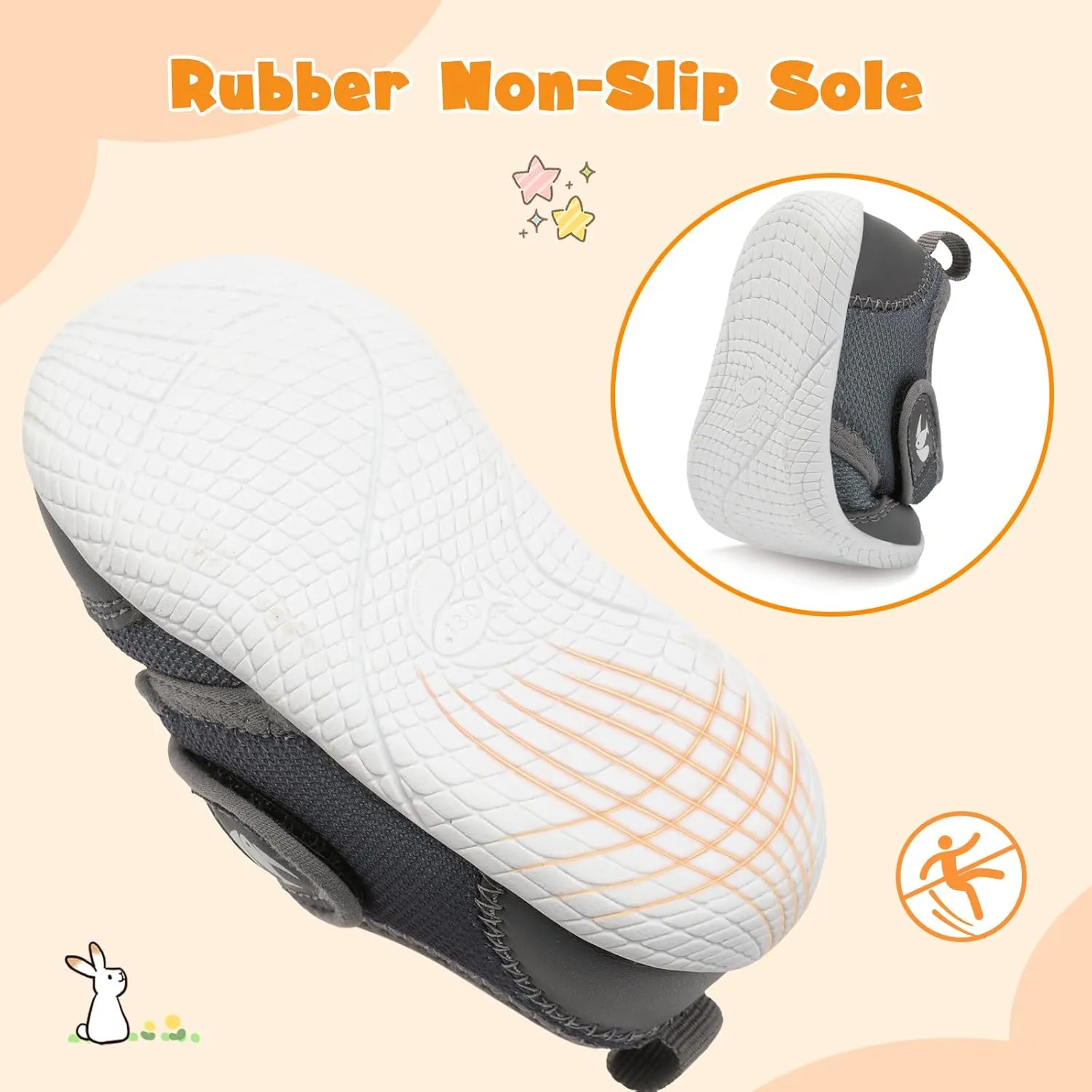 FEETCITY Toddler Shoes Girls Boys Barefoot Shoes Toddler Walking Shoes Kids Slip On Sneakers Breathable Tennis Shoes