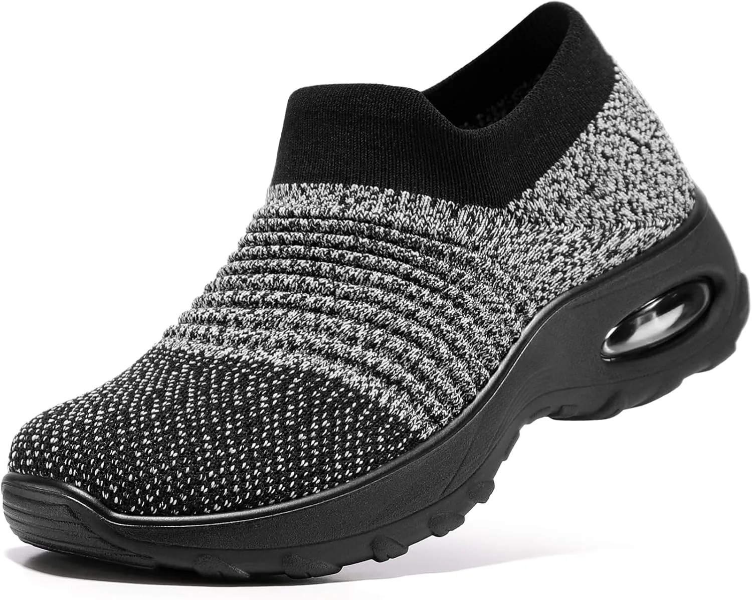 HKR Womens Walking Shoes with Arch Support Lightweight Slip On Sneakers for Plantar Fasciitis