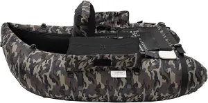 Inflatable Float Tube, Fishing Float Tube with Paddle, Flippers, Fish Ruler, Pump, Storage Pockets, Adjustable Straps, 350LBS Load Bearing Capacity Belly Boat