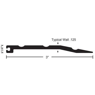 NGP 315 Half Saddle Threshold 3" Width, 1/4" Height, Mill Finish Aluminum