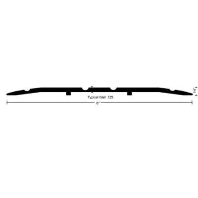 NGP 613 Saddle Threshold 6" Width, 1/4" Height, Mill Finish Aluminum