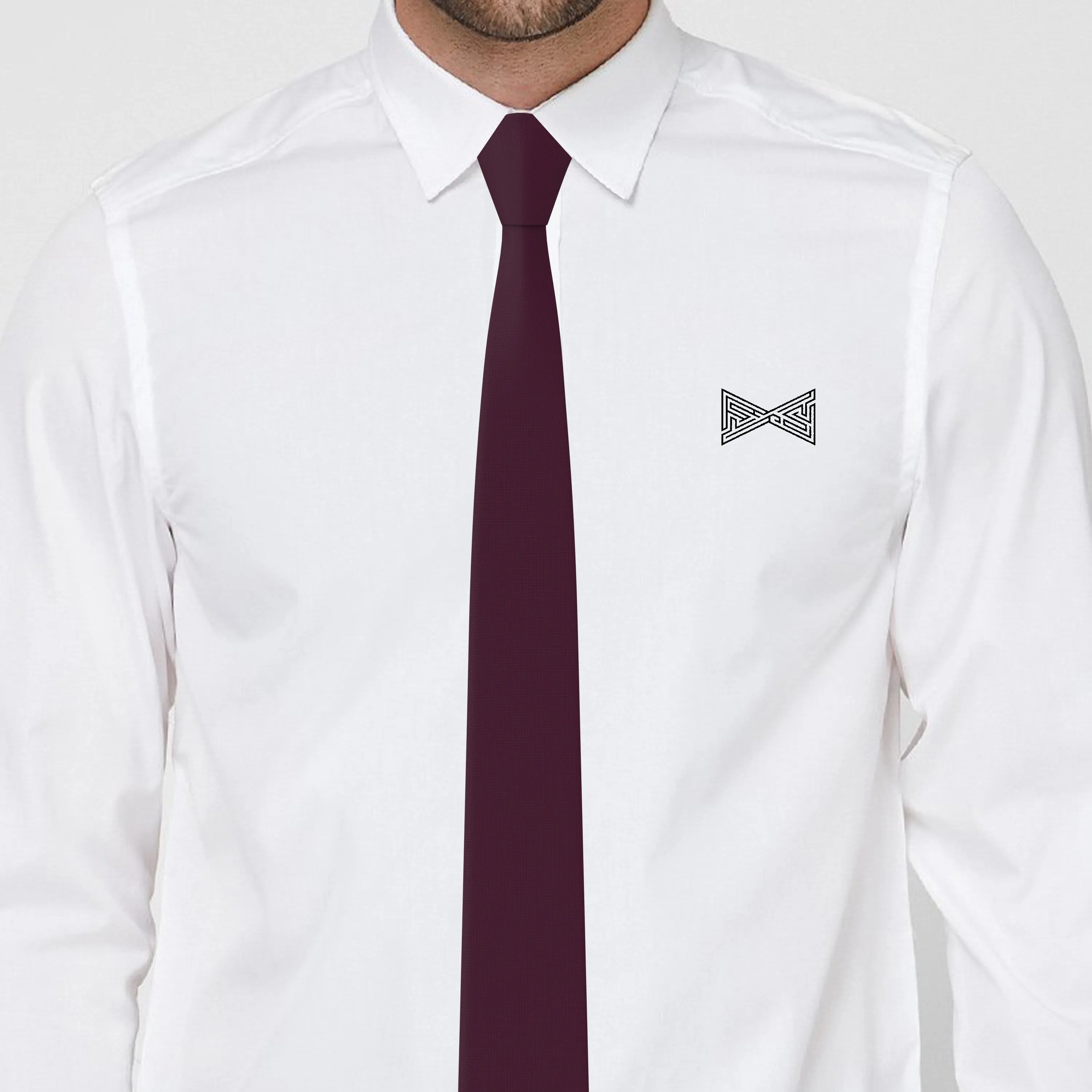 Oxford Maroon Red Necktie