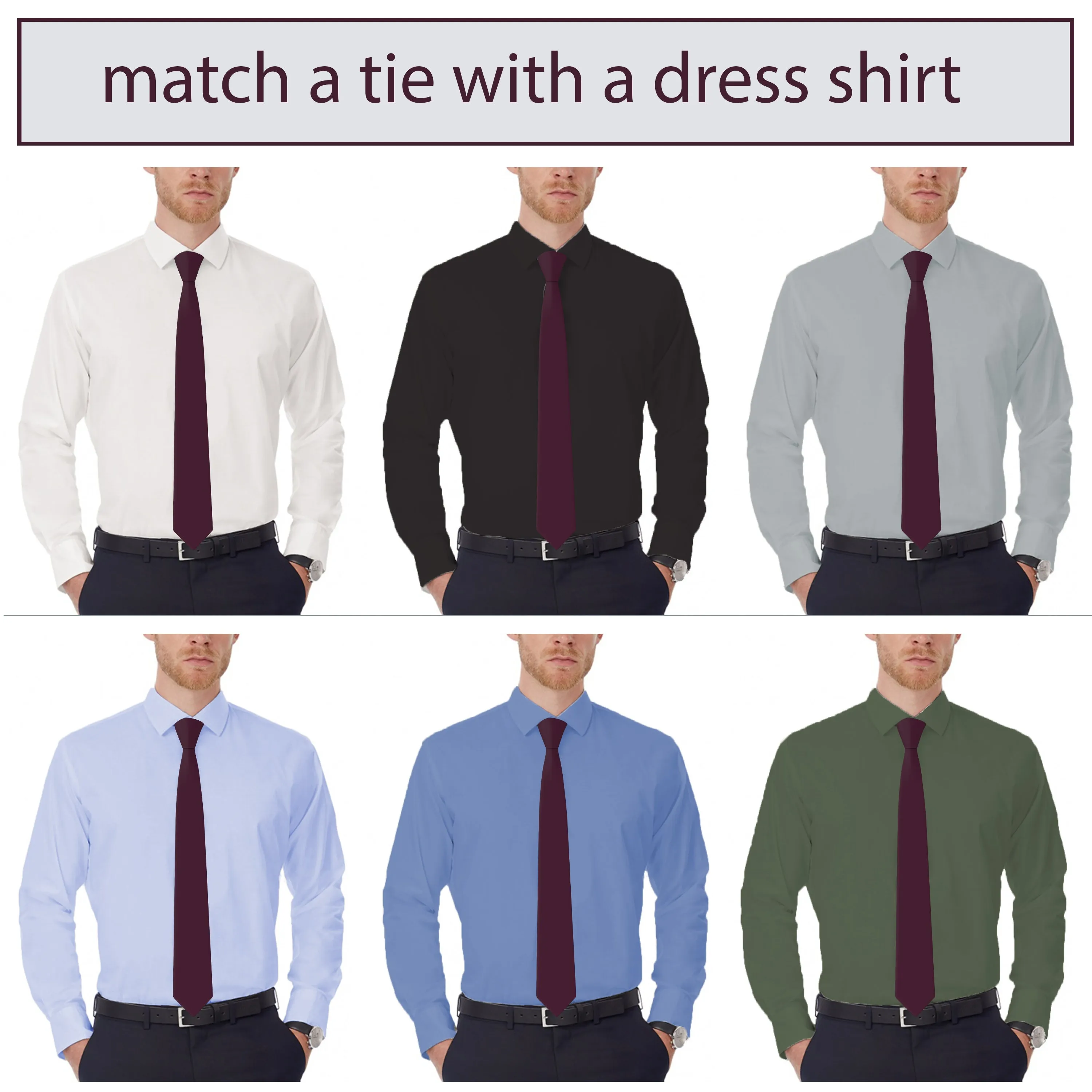 Oxford Maroon Red Necktie