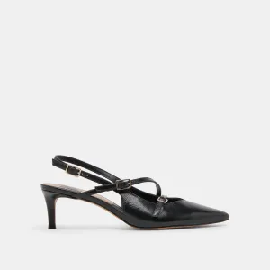 PAMLA MID HEELS MIDNIGHT CRINKLE PATENT