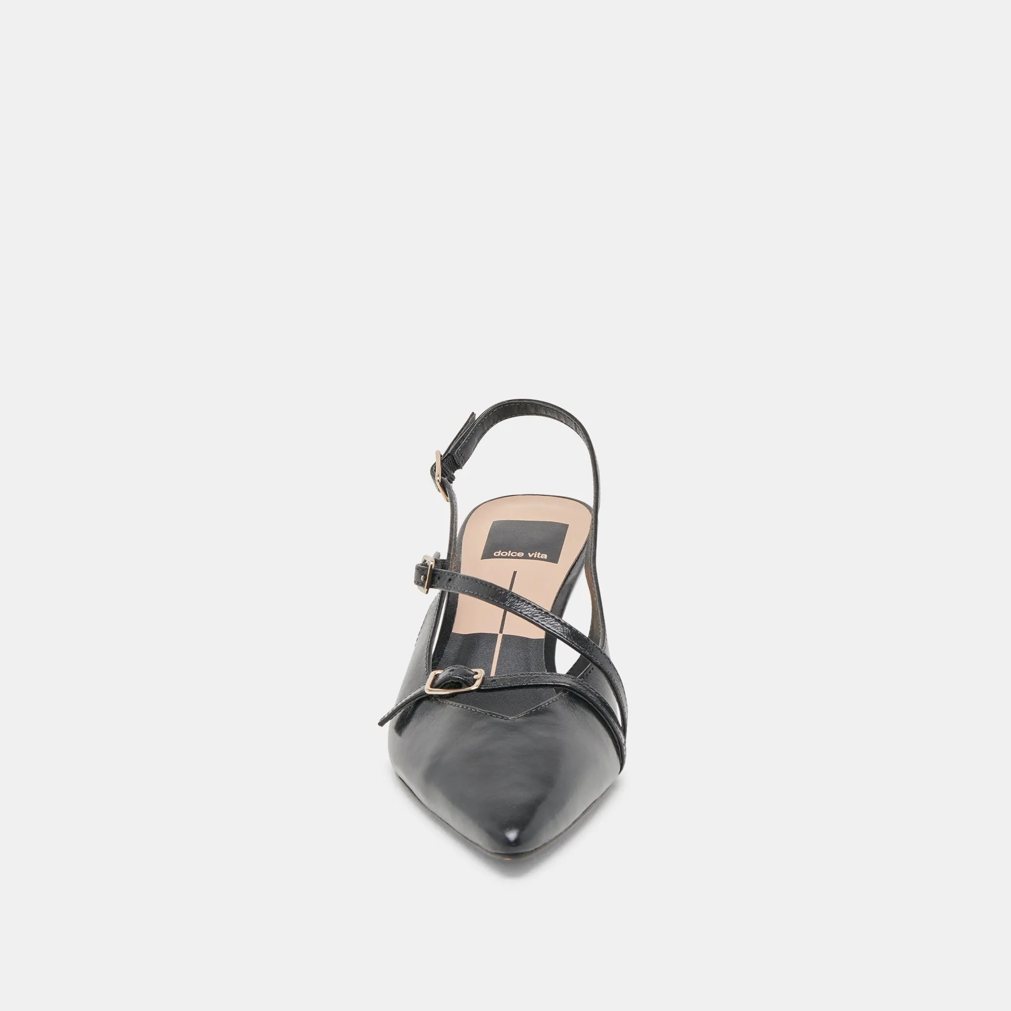 PAMLA MID HEELS MIDNIGHT CRINKLE PATENT