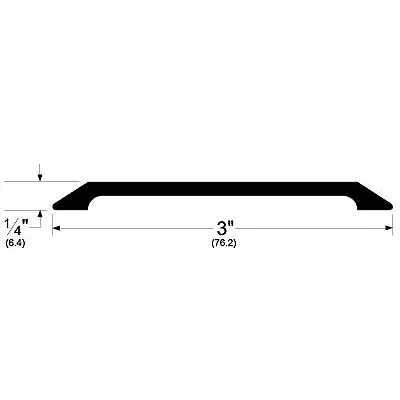 Pemko 151B Bronze Door Saddle Threshold - 3" Width, 1/4" Height, Mill Finish Bronze (Brass)