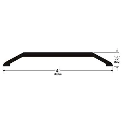 Pemko 175D Door Saddle Threshold - 4" Width, 1/2" Height, Dark Bronze Anodized Aluminum