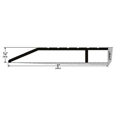 Pemko 1875D Half Door Saddle - 5" Width, 3/4" Height, Dark Bronze Anodized Aluminum