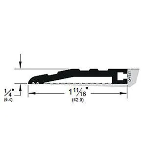 Pemko 278D Half Door Saddle - 1-11/16" Width, 1/4" Height, Dark Bronze Finish