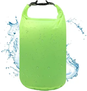 R2Depot Waterproof Dry Bag, 5L/10L/20L/40L/70L Dry Storage Bag for Kayaking, Gym, Hiking, Swimming (Green, 5L)