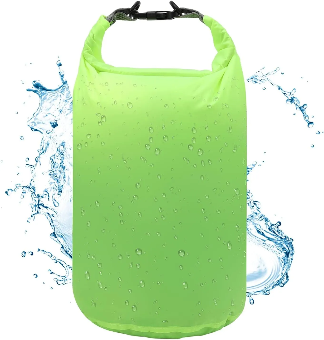 R2Depot Waterproof Dry Bag, 5L/10L/20L/40L/70L Dry Storage Bag for Kayaking, Gym, Hiking, Swimming (Green, 5L)