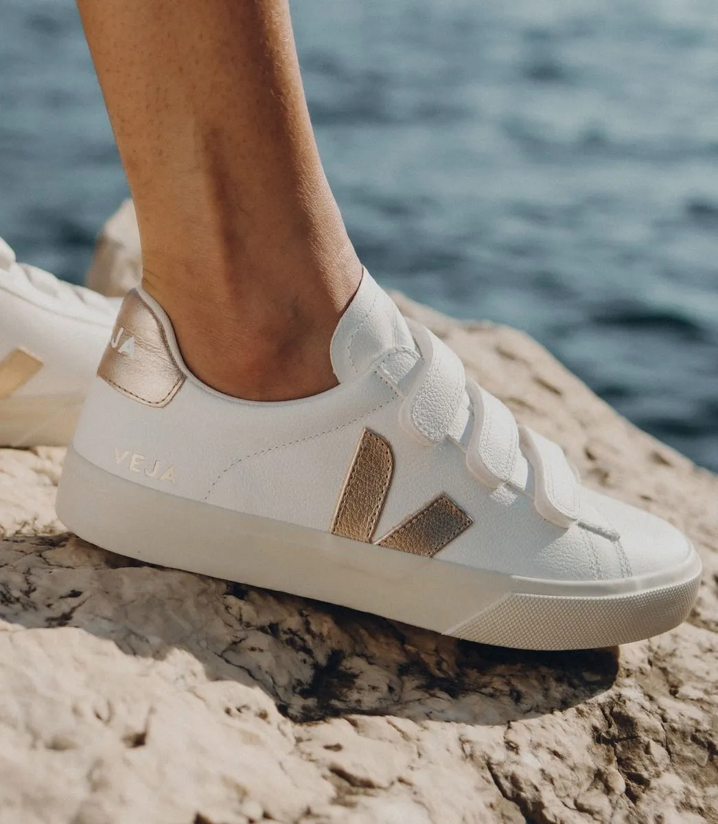 Recife Chromefree Leather in White Platine