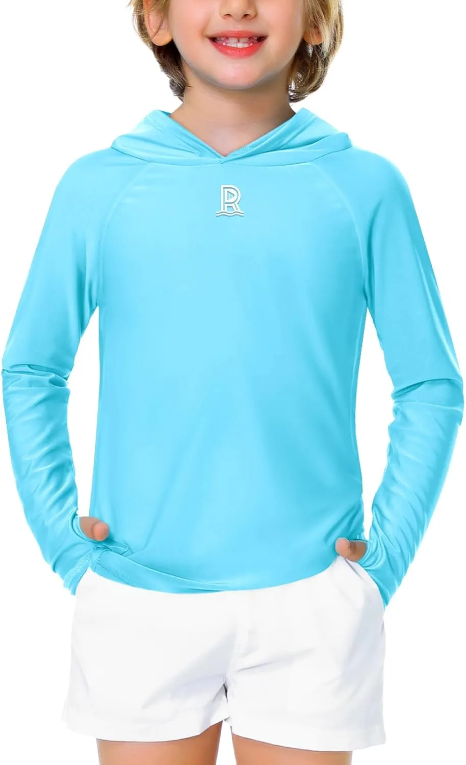 Remimi Kids Sun Shirt Rash Guard Quick Dry Sun Protection Athletic Hoodie Hiking Shirts 3-12 Years