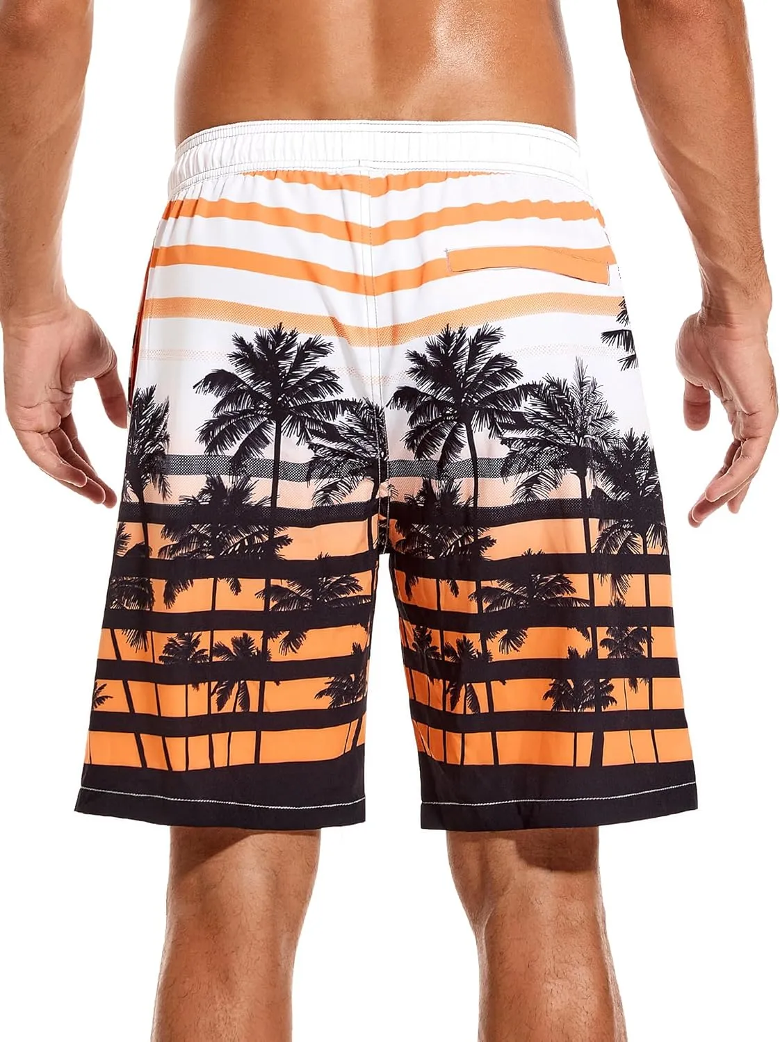 SILKWORLD Mens Swim Trunks with Compression Liner 9" Beach Board Shorts Men 2 in 1 Quick Dry Bathing Suit with Pockets