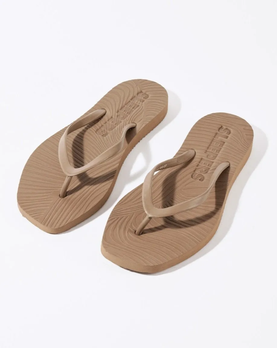 SLEEPERS TAPERED FLIP FLOPS BEIGE