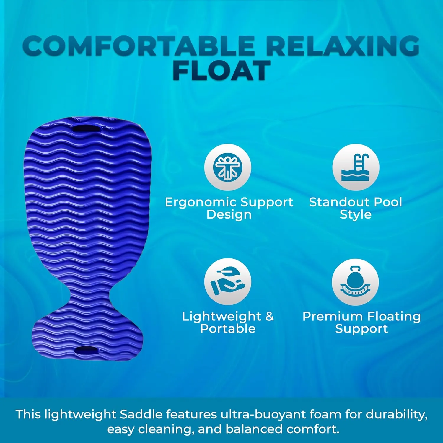 VOS Phoenix Premium Water Solid Saddle Floats for Adults and Kids| Ultra Buoyant, Comfortable Floating Seats for Pool, Beaches, Lakes, Water Parks