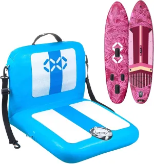 ZLX 11.5 FT Inflatable Stand Up Paddle Board with Seat for All Skill Levels Youth & Adults Wide Stable Non-Slip Deck, Adjustable Paddle